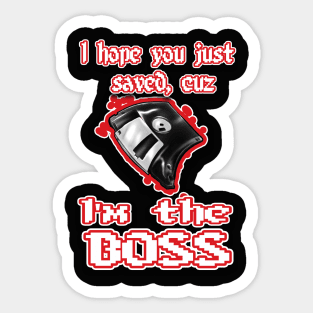 I'm the BOSS.... red Sticker